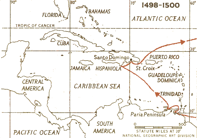 Map of the 
Third Voyage